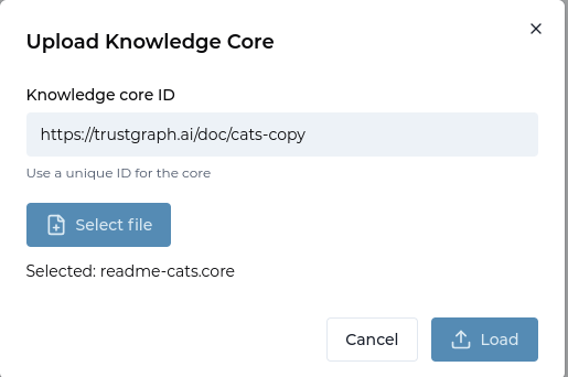 Upload knowledge core