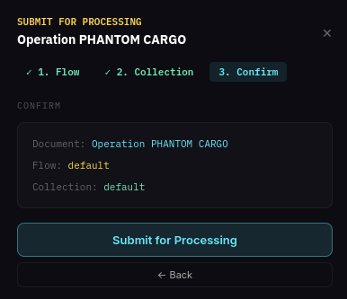 Confirm processing dialogue