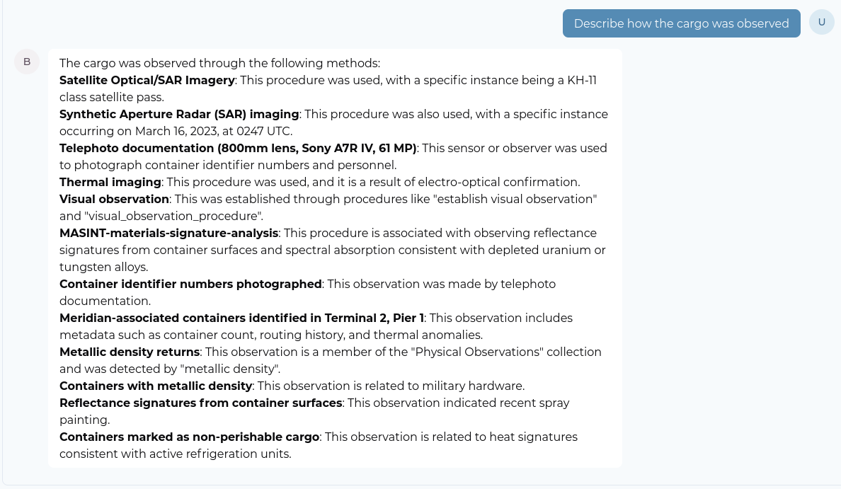 Ontology rag result